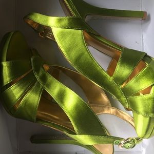 Nine West Sandals; Clutch bag